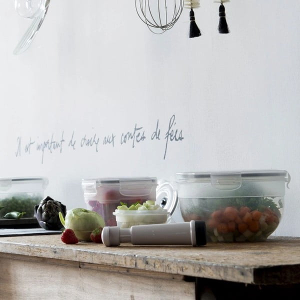 Food Saver 4 db élelmiszer-tároló szett vákuumpumpával - Compactor-image-1