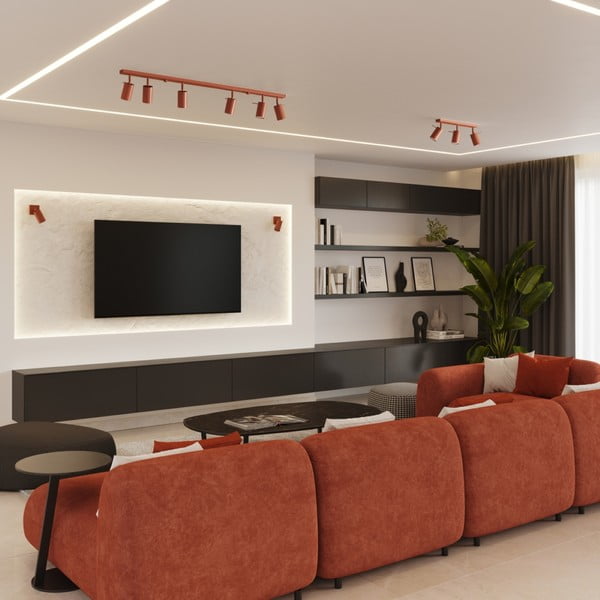 Téglavörös spotlámpa 6x117 cm Etna – Sollux-image-2