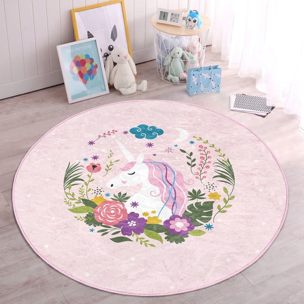 Rózsaszín gyerek szőnyeg ø 120 cm Comfort – Mila Home-image-2
