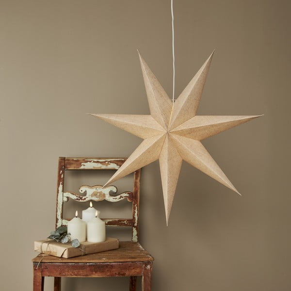 Bézs karácsonyi fénydekoráció ø 60 cm Cotton - Star Trading
