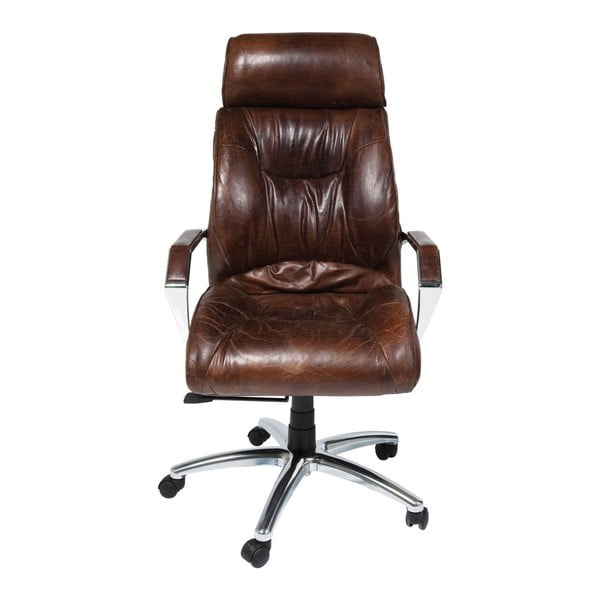 Cigar barna bőr irodai szék - Kare Design