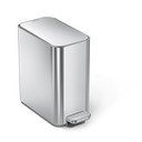 Matt ezüstszínű acél pedálos szemetes 5 l – simplehuman