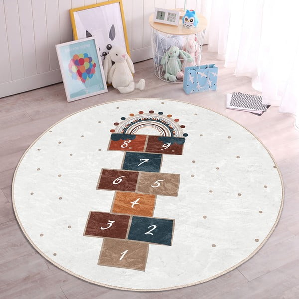 Krémszínű gyerek szőnyeg ø 80 cm Comfort – Mila Home-image-3