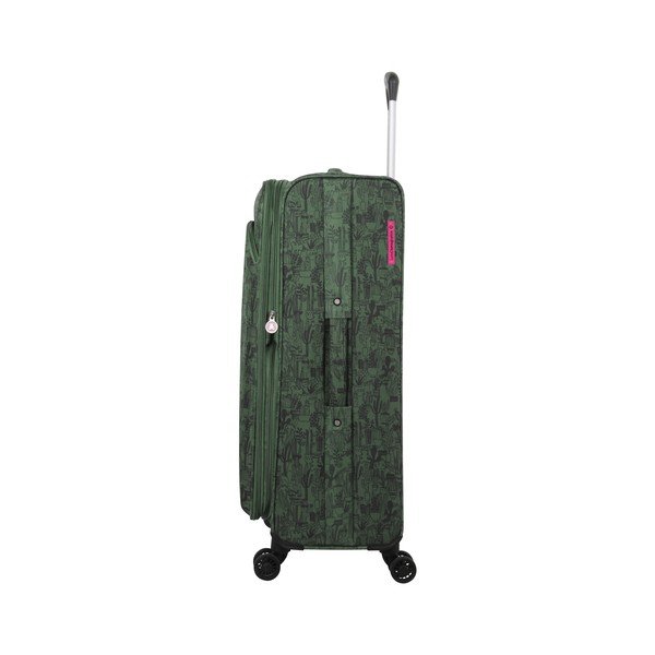 Teddy Bear zöld gurulós bőrönd, 71 l - Lulucastagnette-image-1
