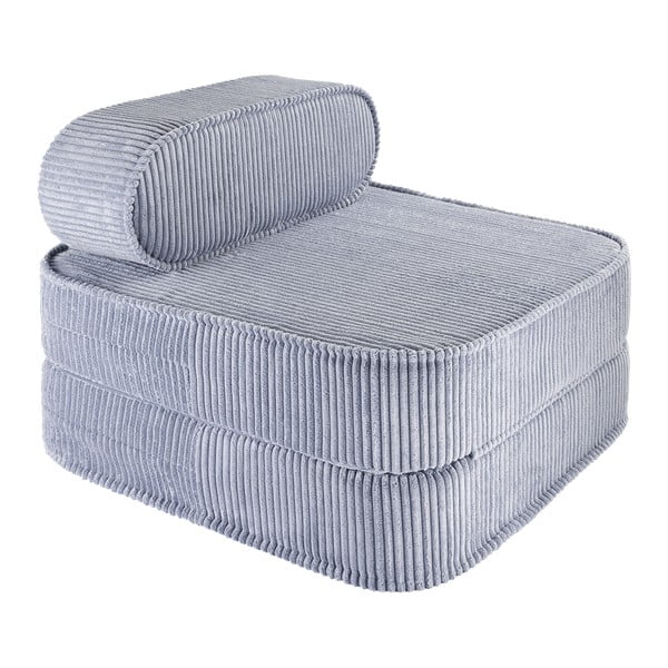 Kék kordbársony gyerek fotel Flip – Wigiwama