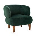 Sötétzöld bársony füles fotel Ruperta – Bloomingville