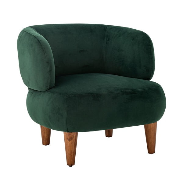 Sötétzöld bársony füles fotel Ruperta – Bloomingville
