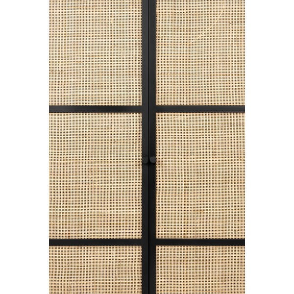 Fekete rattan komód 70x145 cm Guuji - White Label-image-4