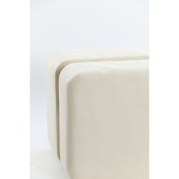 Krémszínű bársony puff Piazza – Light & Living-image-4