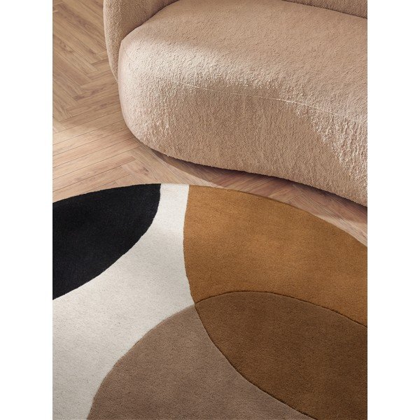 Konyakbarna gyapjú kerek szőnyeg ø 200 cm Ruvia – Villeroy&Boch-image-2