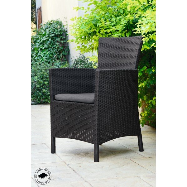 Sötétszürke műanyag kerti fotel Lowa – Keter-image-3