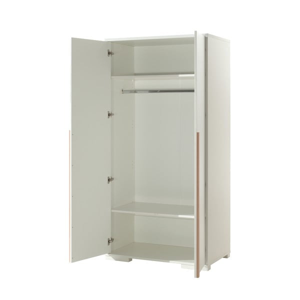 Fehér gyerek ruhásszekrény 99x195 cm London - Vipack-image-2