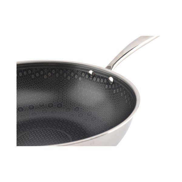 Wok rozsdamentes acél serpenyő tapadásmentes felülettel ø 31,5 cm Fusion – BonBistro-image-1