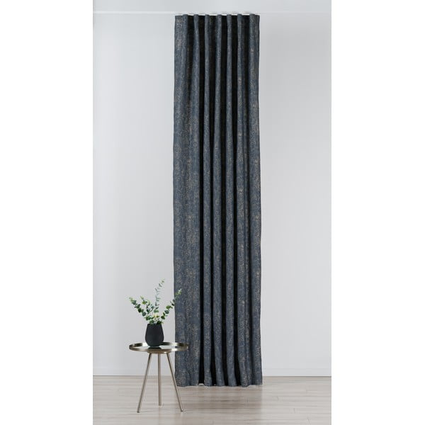 Sötétkék-szürke függöny 135x280 cm Wayland – Mendola Fabrics-image-1