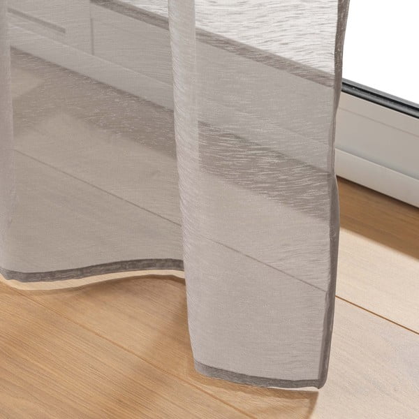 Barna átlátszó függöny 140x240 cm Lissea – douceur d'intérieur-image-4