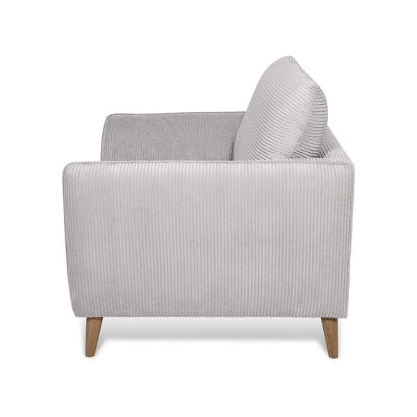 Világosszürke kordbársony fotel Paris – Scandic-image-3