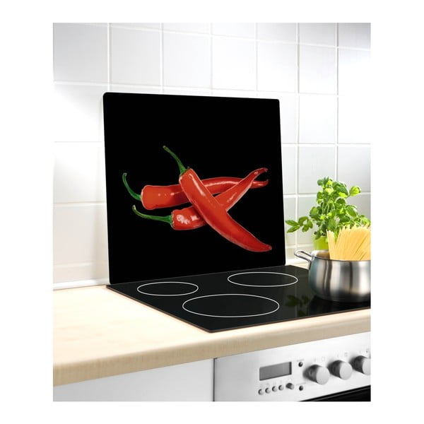 Edzett üveg falvédő tűzhelyhez 50x56 cm Peperoni – Wenko-image-1
