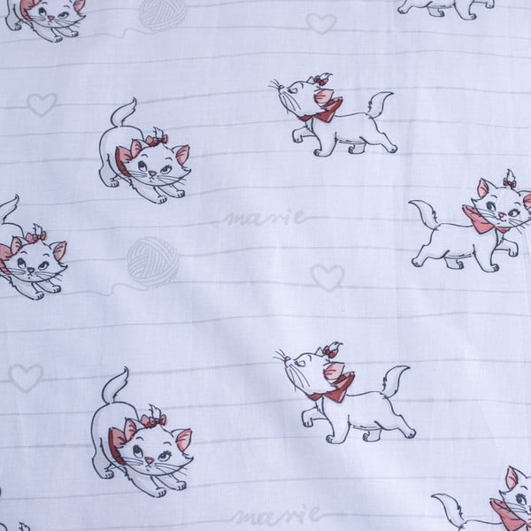 Fehér pamut gyerek ágyneműhuzat babaágyhoz 100x135 cm Marie Cat "Bow" – Jerry Fabrics-image-4