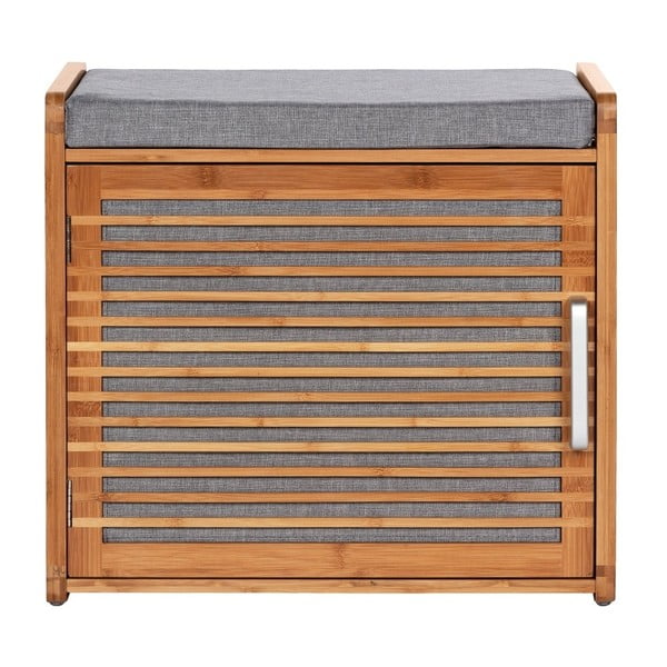 Szürke-barna bambusz ülőkés cipőtartó Bahari – Wenko-image-2