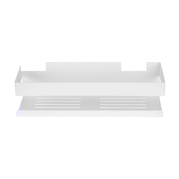 Matt fehér öntapadós rozsdamentes acél Turbo-Loc fürdőszobai polc Genova – Wenko-image-3