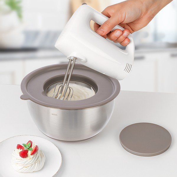 Ezüstszínű rozsdamentes acél tál ø 26 cm Beige – Orion-image-1