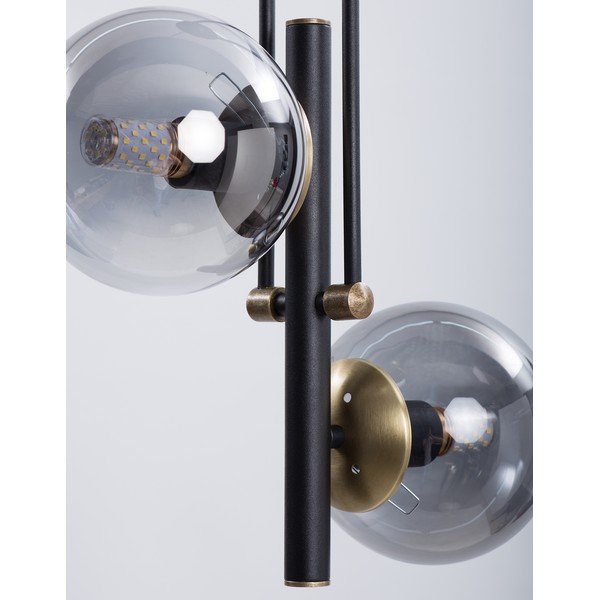 Fekete mennyezeti lámpa üveg búrával ø 15 cm Libra – Squid Lighting-image-3