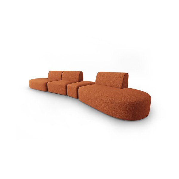 Narancssárga kanapé 412 cm Shane – Micadoni Home-image-2