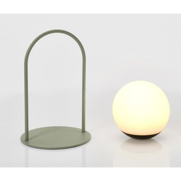 Zöld LED dimmelhető asztali lámpa műanyag búrával (magasság 21 cm) Pansy – Bizzotto-image-1