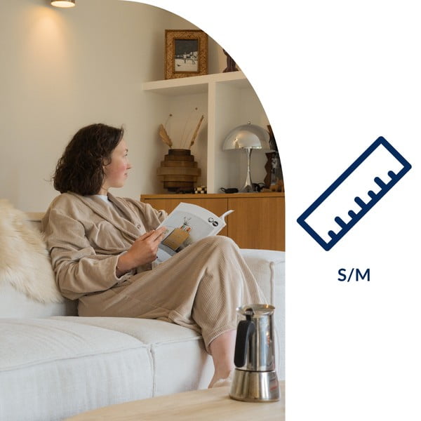 Szürkésbarna mikroplüss fürdőköpeny S/M Elena – Tiseco Home Studio-image-2