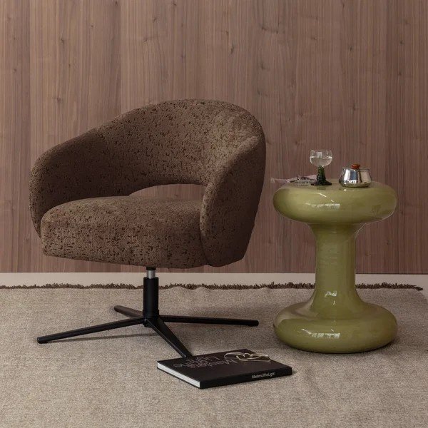 Barna zsenília fotel Pico – WOOOD-image-1