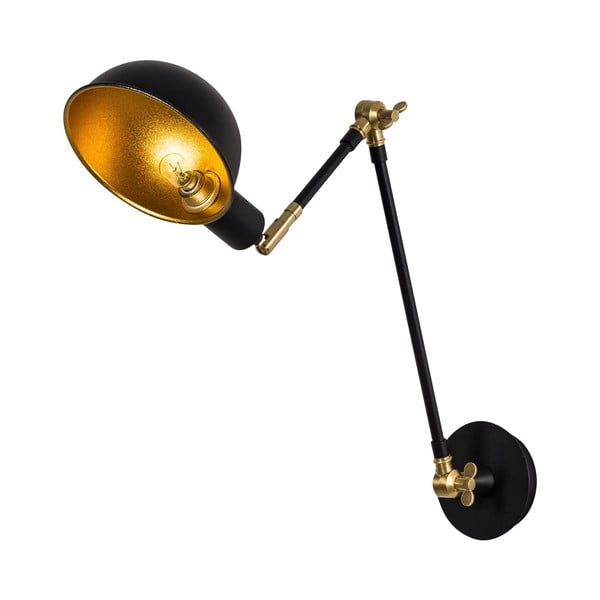 Fekete-aranyszínű fali lámpa ø 15 cm Sihen – Opviq lights-image-4