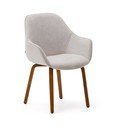 Bézs kárpitozott étkezőfotel Aleli – Kave Home