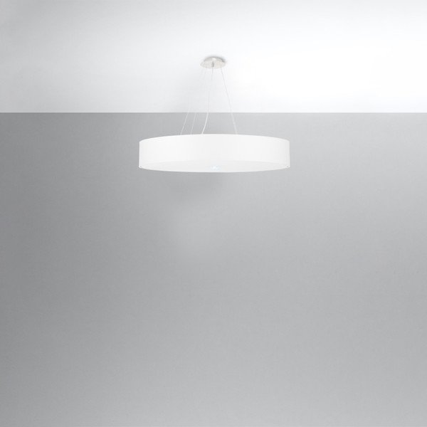 Fehér függőlámpa textil búrával ø 80 cm Herra – Sollux-image-3