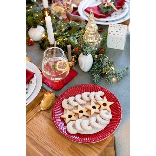 Piros poháralátét szett 4 db-os – Linen Tales-image-1