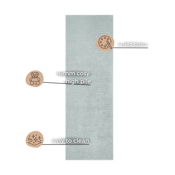 Supersoft világoskék szőnyeg, 80 x 250 cm - Mint Rugs-image-4