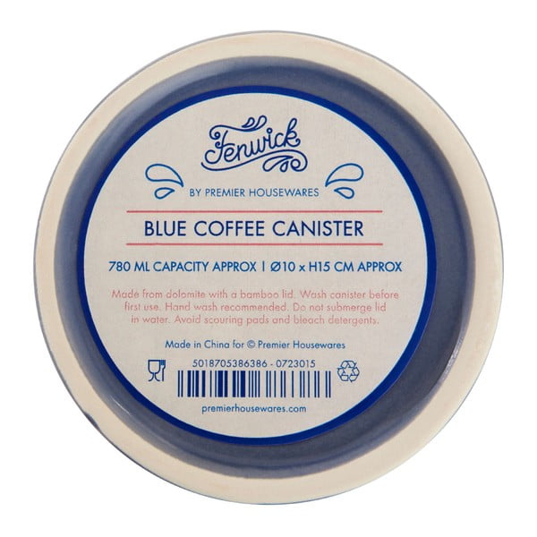 Fenwick kék kávétartó bambusz fedéllel - Premier Housewares-image-1