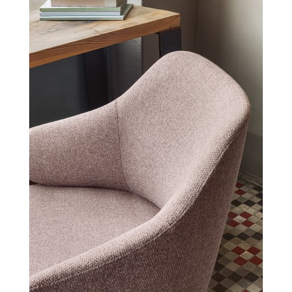 Einara világos rózsaszín irodai szék - Kave Home-image-3