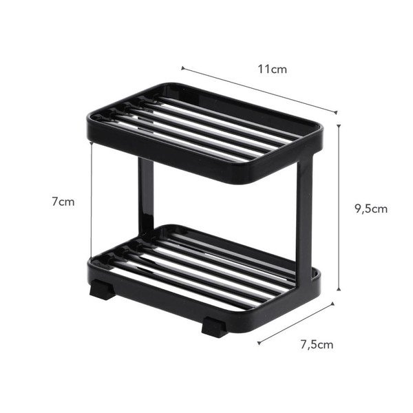 Tower fekete emeletes szappantartó és polc - YAMAZAKI-image-3