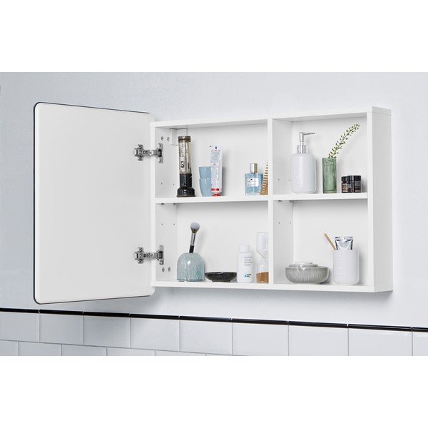 Fehér fali-tükrös fürdőszoba szekrény 80x58 cm Color Bath – Tom Tailor-image-1