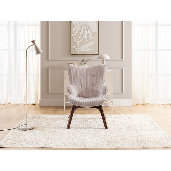 Világos rózsaszín kordbársony fotel Niko – Ropez-image-1