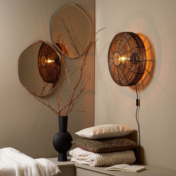Fekete fali lámpa Mataka – Light & Living-image-2