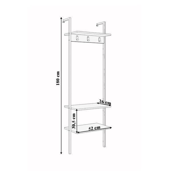 Fekete előszoba bútor újrahasznosított fából Nina - Kalune Design-image-4