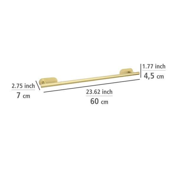 Öntapadós rozsdamentes acél törölközőtartó Orea Gold – Wenko-image-4
