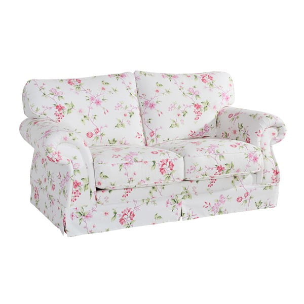 Mina rózsaszín-fehér virágmintás kanapé, 173 cm - Max Winzer