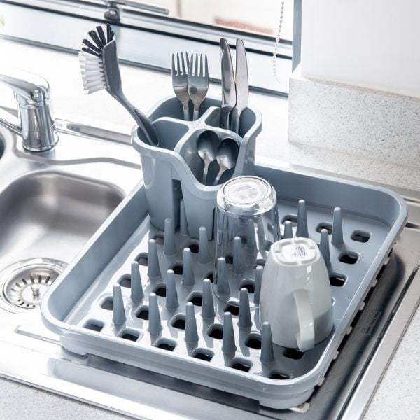 Szürke műanyag edényszárító 38x33,5 cm Eco Range – Addis-image-4