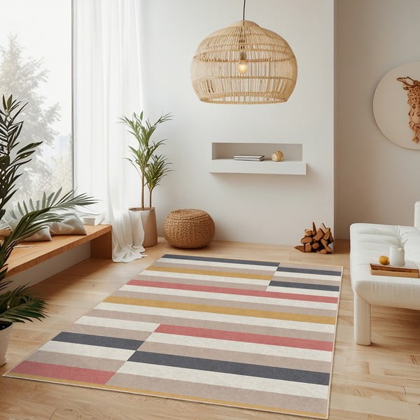Mosható szőnyeg 120x180 cm Rosy Bandas – Mila Home-image-2