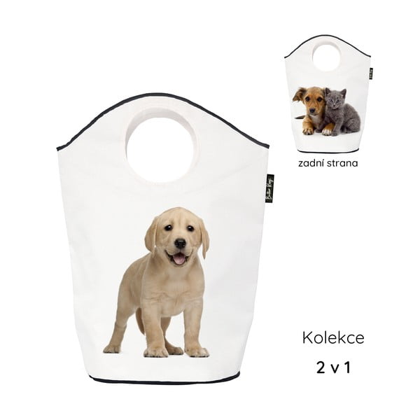 Fehér textil játéktároló kosár 57x26x70 cm The Cutest Ones – Butter Kings-image-2