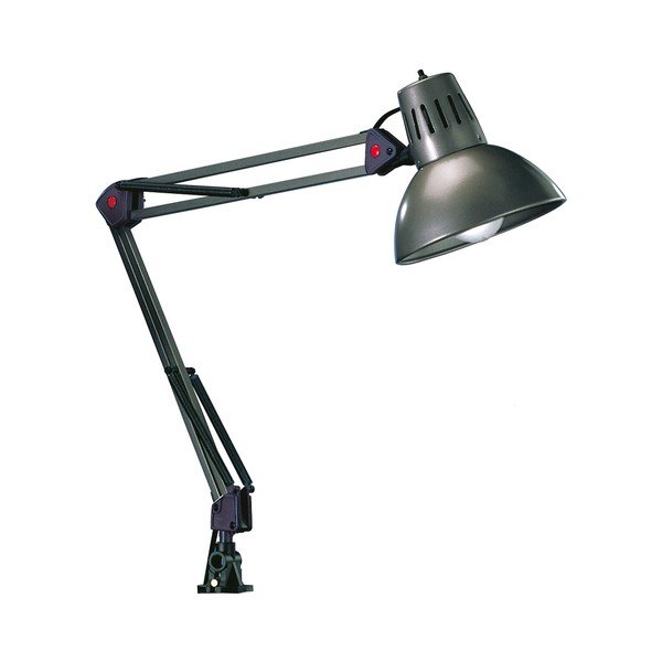 Ezüstszínű asztali lámpa hajlítható szerkezettel-csiptetővel (magasság 73,5 cm) Tajo – Trio-image-3