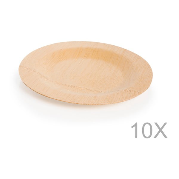 10 db-os bambusz eldobható tányér készlet - Bambum
