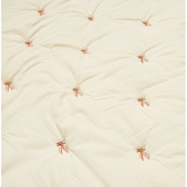 Világossárga-rózsaszín bio pamut steppelt gyerek takaró 90x120 cm Bows – Cam Cam Copenhagen-image-2